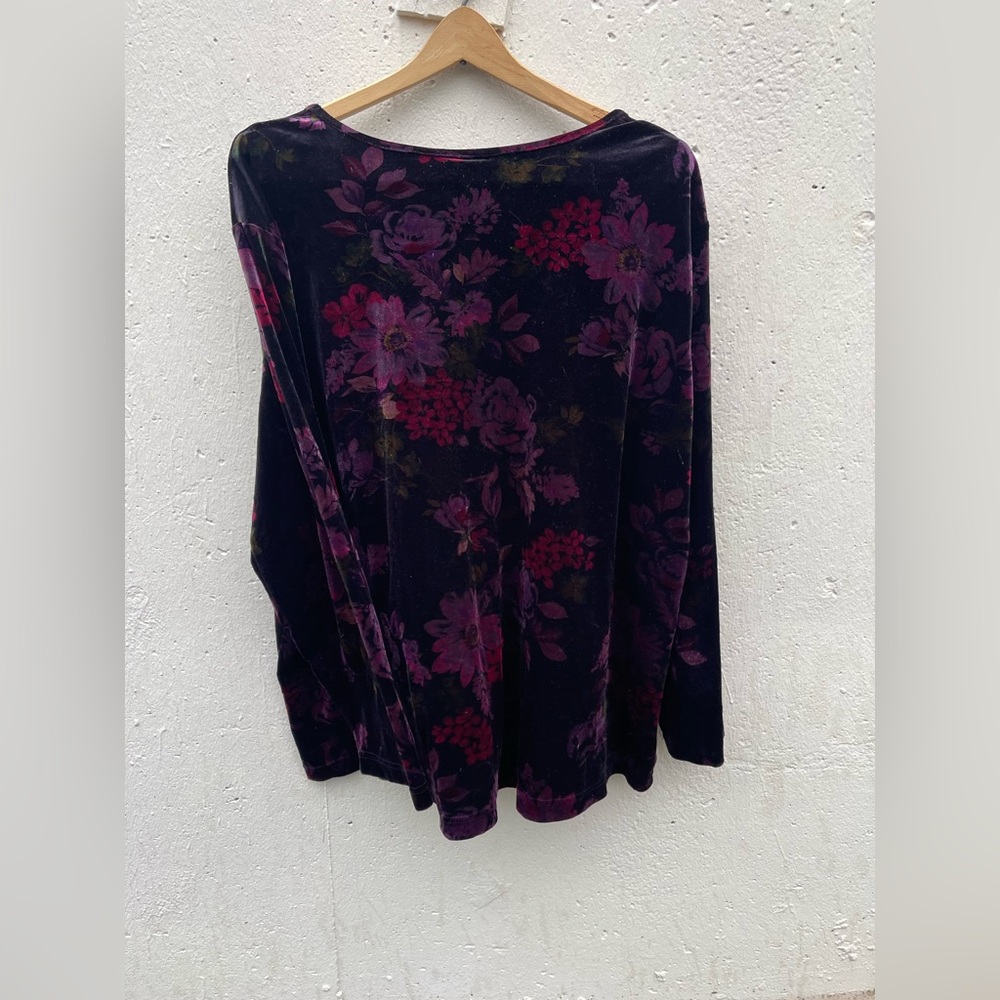 Gothic Whimsigoth witchy dark romance velvet black 5th avenue top sz 30/32